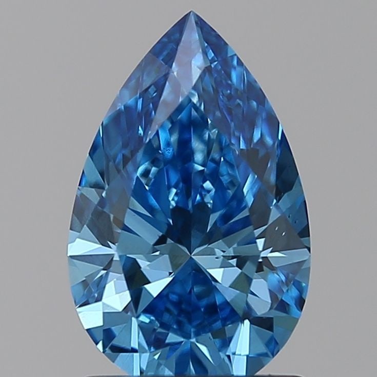 Ideal Loose Diamond - Pear 1.2ct Fancy Vivid Blue: Ideal Loose Diamond - Pear 1.2ct Fancy Vivid Blue Ideal Cut: Yes Source: This is a real non-mined Diamond that has been grown in a lab Shape: Pear Carats: 1.2 Color: Fancy Vivid Blue Clarity: VS2 Cert