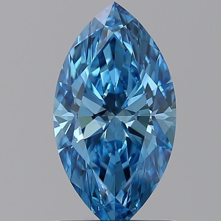Ideal Loose Diamond - Marquise 1.1ct Fancy Vivid Blue: Ideal Loose Diamond - Marquise 1.1ct Fancy Vivid Blue Ideal Cut: Yes Source: This is a real non-mined Diamond that has been grown in a lab Shape: Marquise Carats: 1.1 Color: Fancy Vivid Blue Clarity: 
