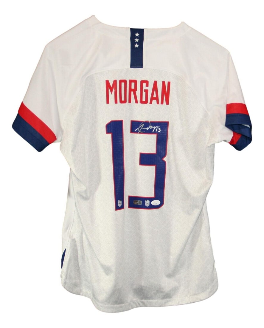 Alex Morgan USA Nike Autographed USWNT Jersey Large JSA: Alex Morgan USA Nike Autographed USWNT Jersey Large JSA Sport: Soccer Player: Alex Morgan Signed: Yes Original/Reprint: Original Autograph Authentication: James Spence Authentication (JSA) Product: Je