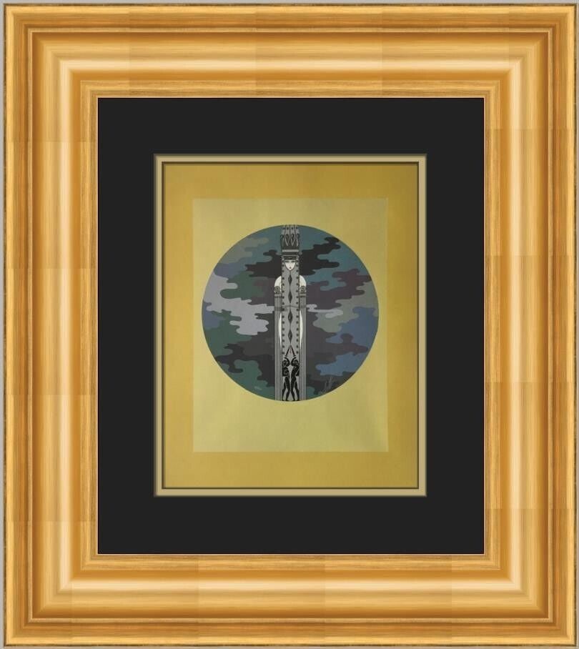 Erte LIndifference Custom Framed Print: Erte LIndifference Custom Framed Print Artist: Erte Unit Of Sale: Single Piece Size: Medium Item Length: 18 in Region Of Origin: usa Framing: Matted & Framed Year Of Production: 1990 Item Height: 20 i