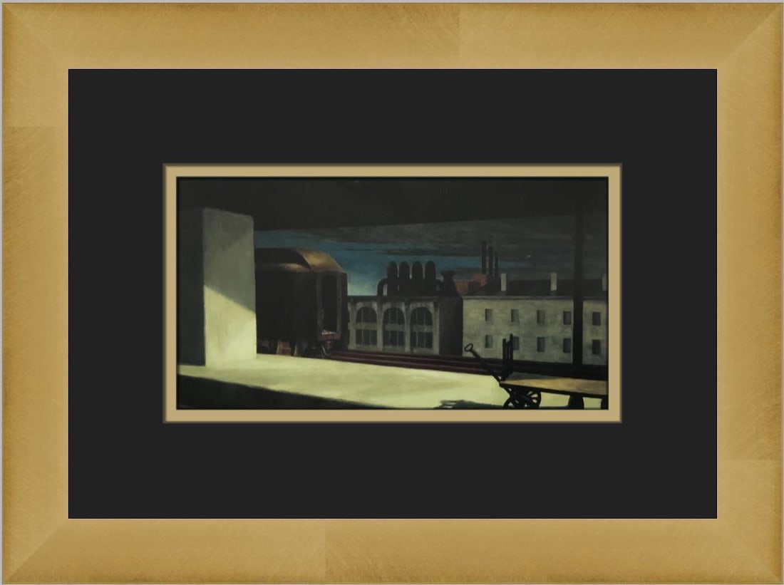 Edward Hopper Down in Pennsylvania Custom Framed Print: Edward Hopper Down in Pennsylvania Custom Framed Print Size: Medium Region Of Origin: United States Artist: Edward Hopper Production Technique: Offset Lithograph Framing: Matted & Framed Style: Figura