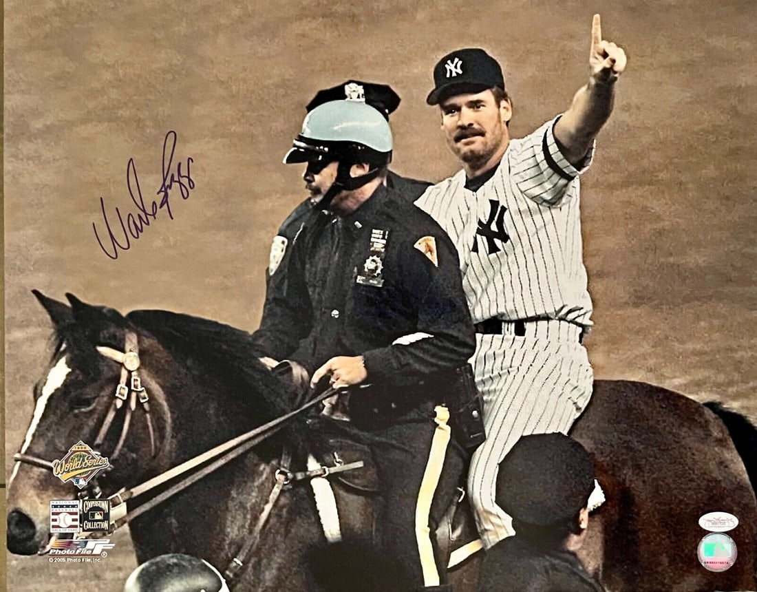 WADE BOGGS (Yankees) signed "World Series NYPD Horse" 16x20 photo-JSA W81720: WADE BOGGS (Yankees) signed "World Series NYPD Horse" 16x20 photo-JSA W81720 Sport: Baseball-MLB Player: Wade Boggs Signed: Yes Original/Reprint: Original Autograph Authentication: James Spence Authen