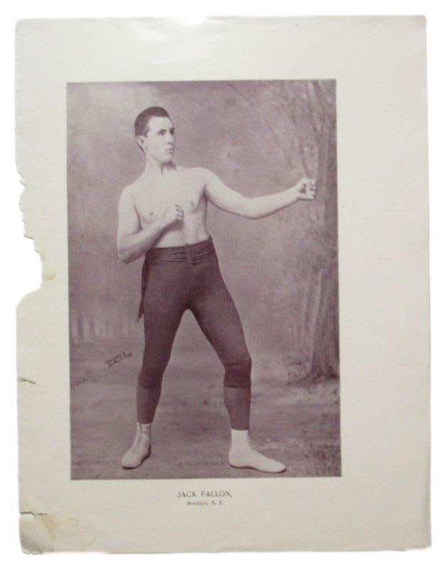 Jack Fallon Boxer 1895 Boxing Gladiators 11x15 Supplement Poster: Jack Fallon Boxer 1895 Boxing Gladiators 11x15 Supplement Poster Sport: Boxing Product: Photo Original/Reprint: Original Autograph Authentication: Seller League: Boxing Pre-Owned While the lot images