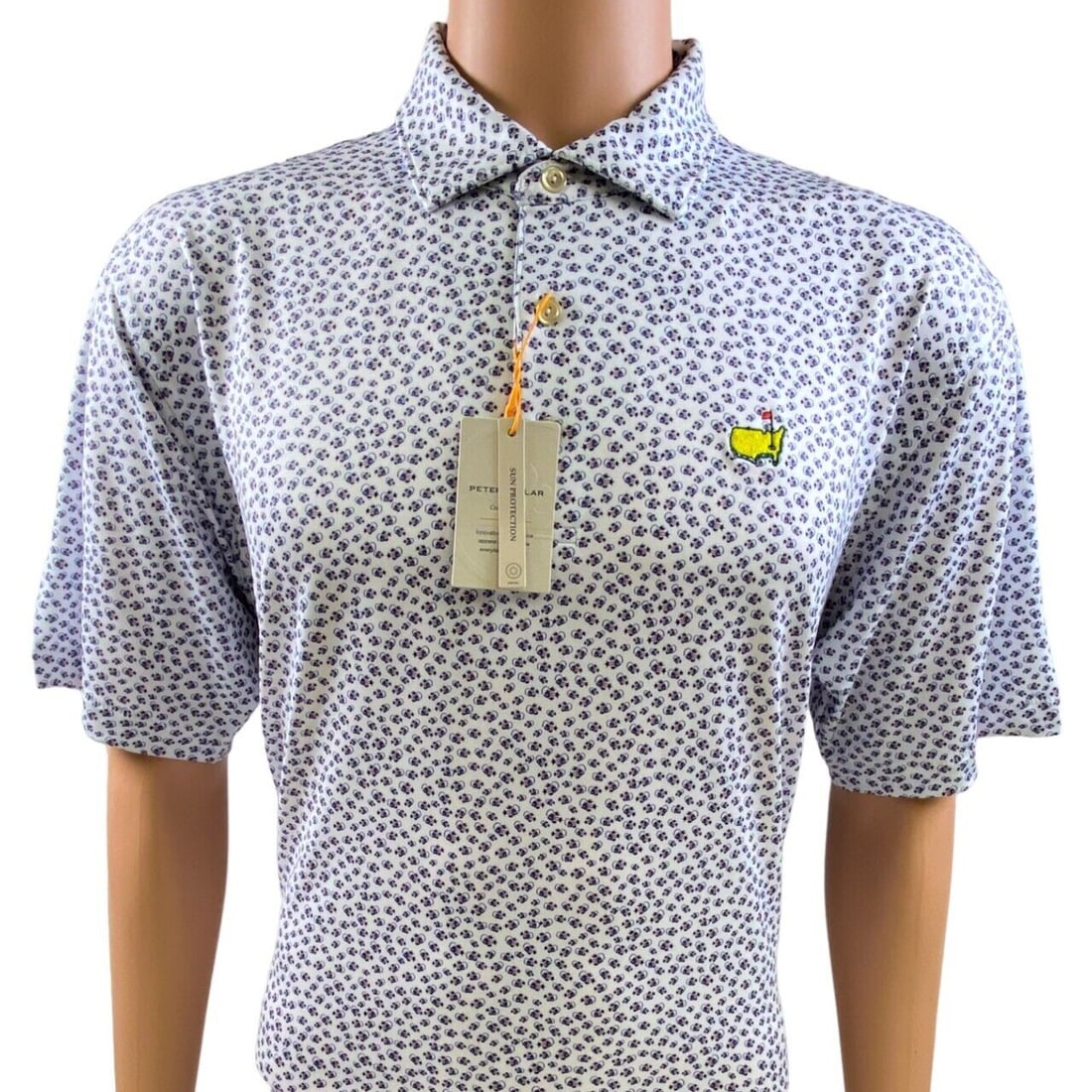 2023 Master Peter Millar Performance Tech Summer Comfort Anglerfish Print Polo: 2023 Master Peter Millar Performance Tech Summer Comfort Anglerfish Print Polo Brand: Masters Sport: Golf Officially Licensed: Yes Size: 2XL Color: White Product: Polo Shirt Gender: Men Country/Region