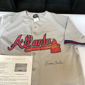 Andruw Jones signed Atlanta Braves Majestic Alternate Red Jersey JSA