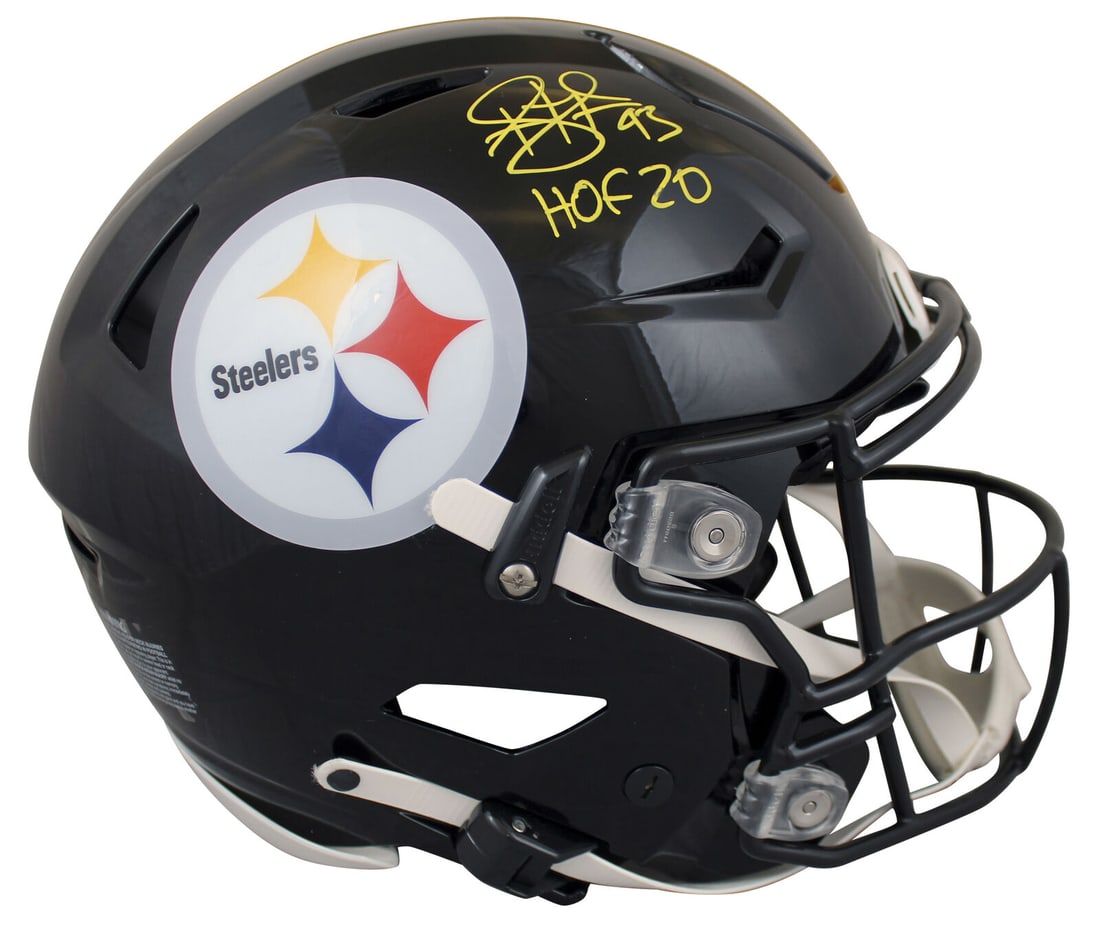 Steelers Troy Polamalu "HOF 20" Signed Speed Flex Full Size Helmet BAS Witnessed: Steelers Troy Polamalu "HOF 20" Signed Speed Flex Full Size Helmet BAS Witnessed Sport: Football Product: Helmet Original/Reprint: Original Player: Troy Polamalu Team: Pittsburgh Steelers Autograph Au