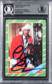 Clark Griswold Christmas Vacation Trading Card Reprint Chevy Chase Chicago  Bears