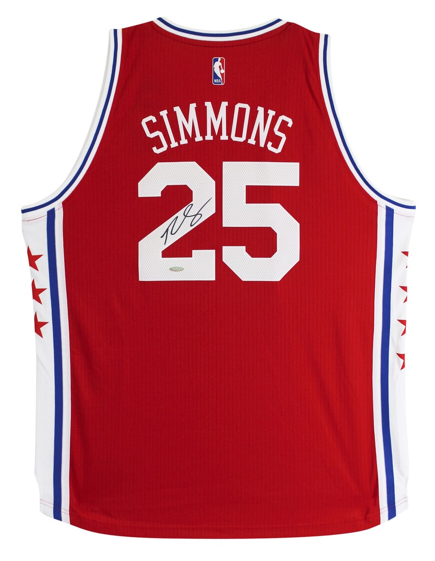Male Philadelphia 76Ers 25 Ben Simmons Throwback Swingman Black