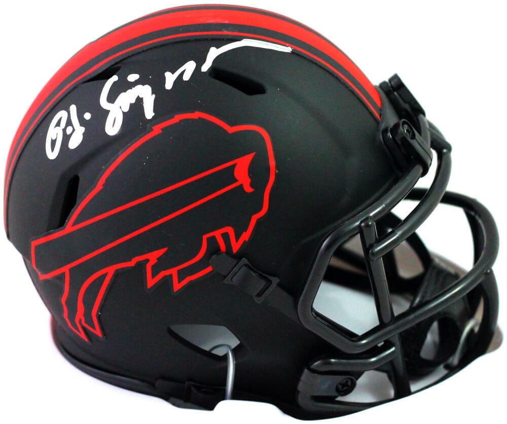 OJ Simpson Autographed Buffalo Bills Eclipse Mini Helmet- JSA W *Silver: OJ Simpson Autographed Buffalo Bills Eclipse Mini Helmet- JSA W *Silver Sport: Football-NFL Product: Helmet Original/Reprint: Original Player: OJ Simpson Team: Buffalo Bills Autograph Authentication: 