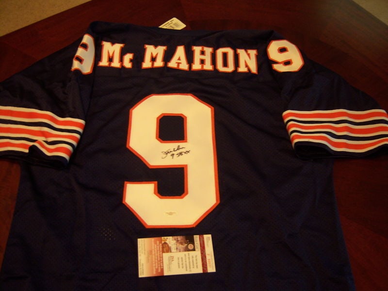 JIM MCMAHON BEARS BYU SB CHAMPS JSA/COA SIGNED JERSEY: JIM MCMAHON BEARS BYU SB CHAMPS JSA/COA SIGNED JERSEY Sport: Football-NFL Product: Jersey Original/Reprint: Original Autograph Type: Collectible Autographs Pre-Owned While the lot images are represent