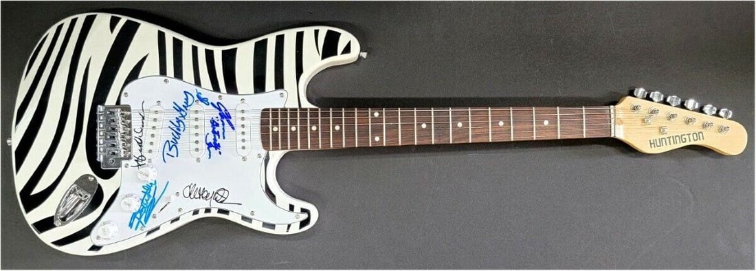 Blues Legends Multi Signed Autographed Guitar Diddley Guy Mayall JSA: Blues Legends Multi Signed Autographed Guitar Diddley Guy Mayall JSA Industry: Music Original/Reproduction: Original Autograph Authentication: James Spence (JSA) Player: Bo Diddley Buddy Guy John Maya