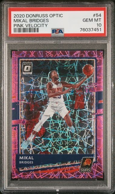 Mikal Bridges 2020 Donruss Optic Pink Velocity #54 Psa 10 Gem Mt