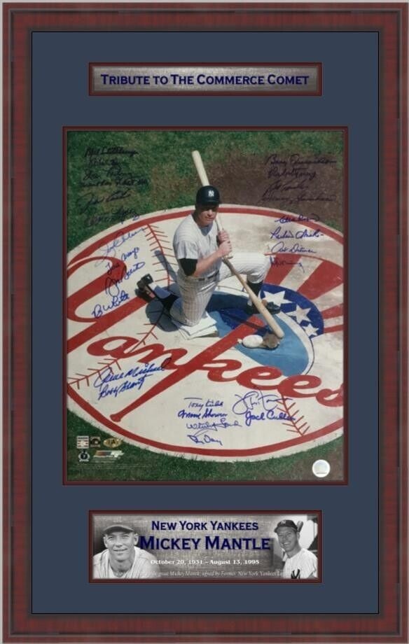 Mickey Mantle Tribute NY Yankees 26 Signatures Signed Photo Custom Framed MAB: Mickey Mantle Tribute NY Yankees 26 Signatures Signed Photo Custom Framed MAB Sport: Baseball-MLB Player: Mickey Mantle Signed: Yes Original/Reprint: Original Autograph Authentication: MAB Celebrity P