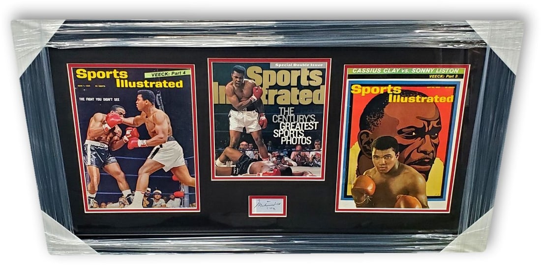 Muhammad Ali Signed Autographed Cut Framed with Sports Illustrated Cover PSA: Muhammad Ali Signed Autographed Cut Framed with Sports Illustrated Cover PSA Sport: Boxing Product: Photo Original/Reprint: Original Player: Muhammad Ali Autograph Authentication: Professional Sports 