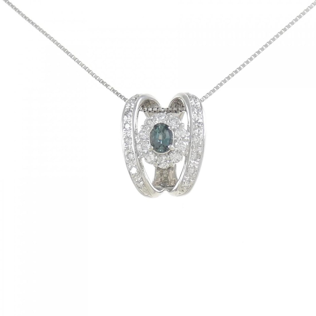 PT Alexandrite Necklace 0.23CT: PT Alexandrite Necklace 0.23CT Style: Necklace Material: Platinum Gender: Ladies" Size: 45cm Main Stone: Alexandrite 0.23CT Weight: approx. 5.8g Actualsize: Pendant top H x W: 15.7mmx12.5mm Chain Max.