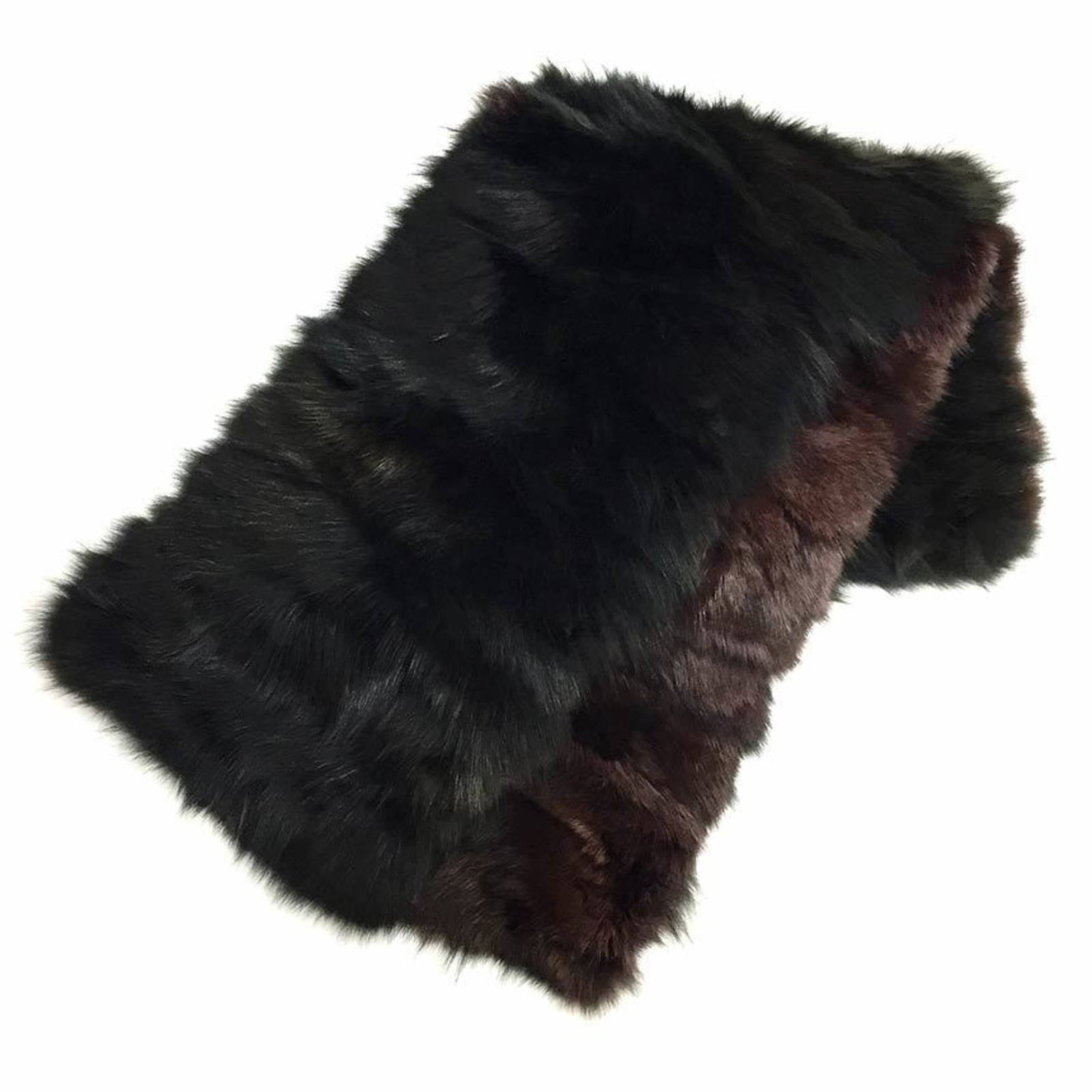 fendi fur trimmed shawl