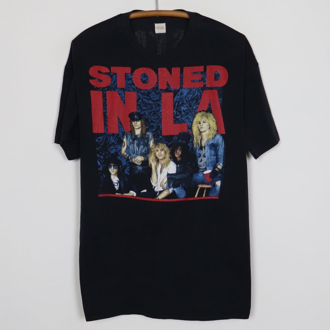 1989 Guns N Roses Stoned In LA Shirt: 1989 Guns N Roses Stoned In LA Shirt Original 1989 Guns N Roses Stoned In LA Shirt. This is a true vintage shirt, not a modern reproduction. Sizes vary so please use measurements for best idea on fit.