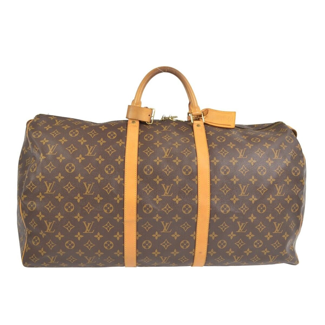 Louis Vuitton Keepall 60 Travel Handbag Purse Monogram M41422 SP1906: Louis Vuitton Keepall 60 Travel Handbag Purse Monogram M41422 SP1906 Bag Width: 23 in Pattern: Monogram Bag Height: 12 in Closure: Zip Occasion: Travel Handle/Strap Color: Beige Size: Extra Large Hand