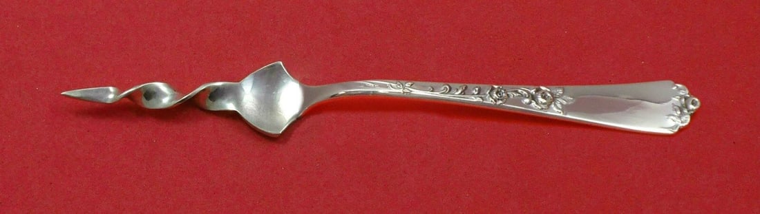 Sterling Rose by Wallace Sterling Silver Butter Pick Twisted 5 3/4" Custom Made: Sterling Rose by Wallace Sterling Silver Butter Pick Twisted 5 3/4" Custom Made Sterling rose by wallacesterling silver custom made butter pick twisted 5 3/4" in the pattern sterling rose by wallace. 
