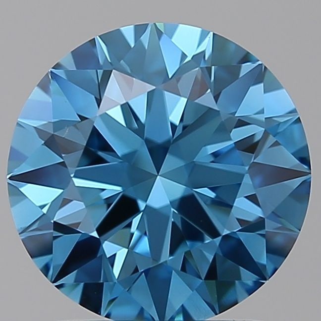 Ideal Loose Diamond - Round 1.8ct Fancy Vivid Blue: Ideal Loose Diamond - Round 1.8ct Fancy Vivid Blue Ideal Cut: Yes Source: This is a real non-mined Diamond that has been grown in a lab Shape: Round Carats: 1.8 Color: Fancy Vivid Blue Clarity: VS1 Ce
