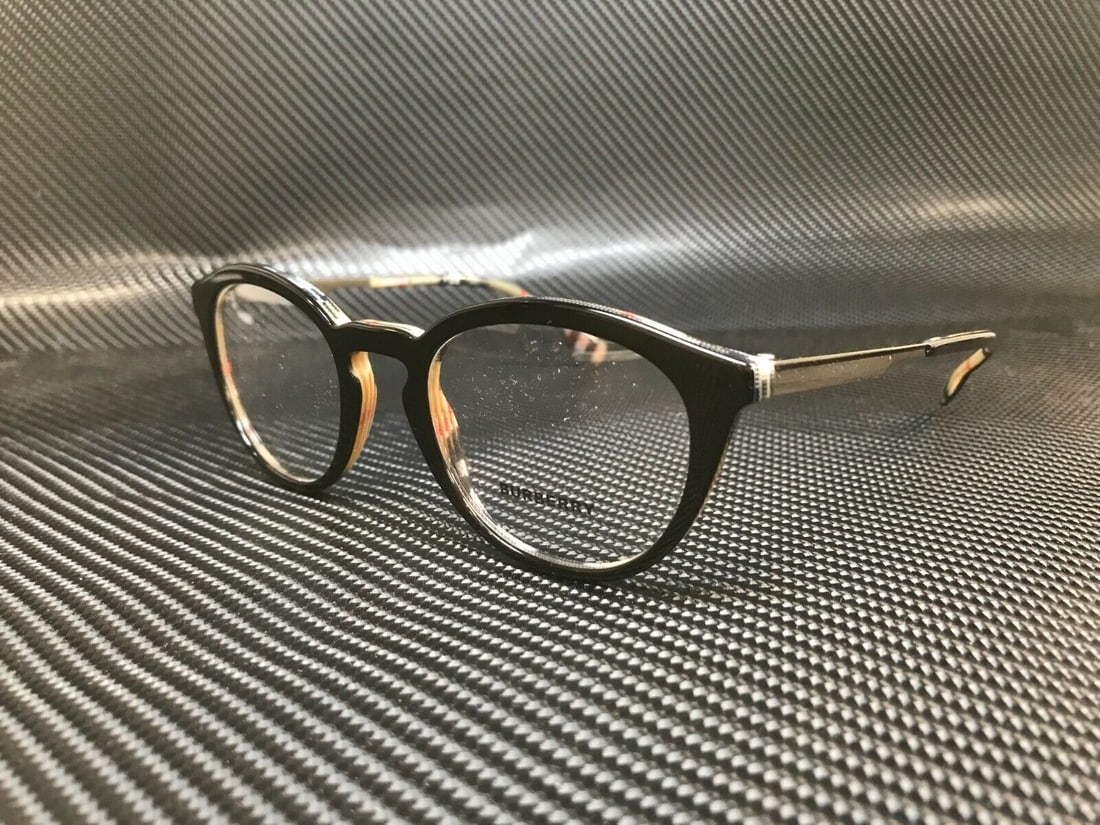 BURBERRY BE2321 3838 Black Round Mens 49 mm Eyeglasses: BURBERRY BE2321 3838 Black Round Mens 49 mm Eyeglasses Style: Round Type: Eyeglasses Frame Color: Black New The MYNT Guarantee: All items in this auction are guaranteed to be 100% authentic. At Your S