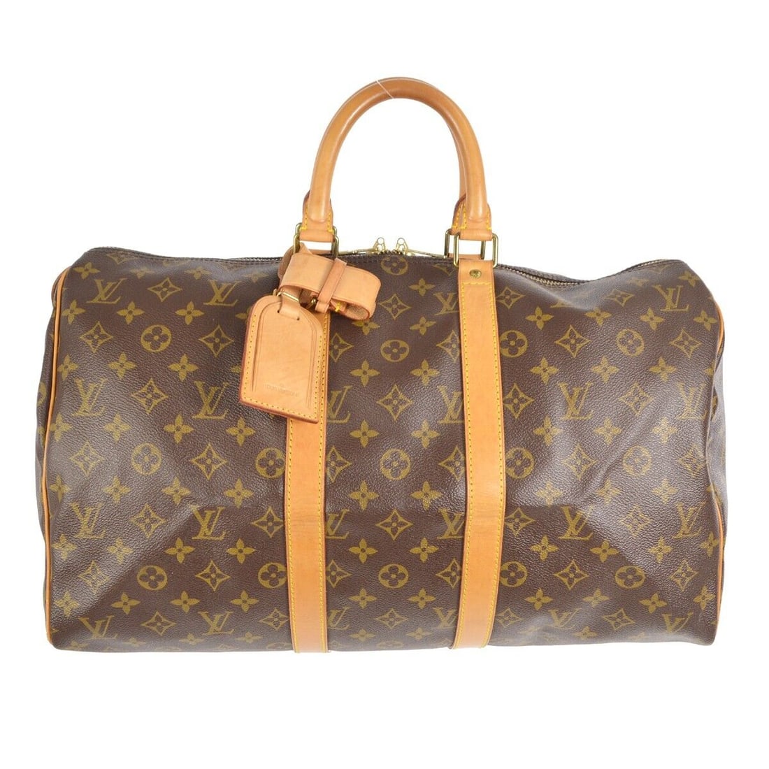 Louis Vuitton Keepall 45 Travel Duffle Handbag Monogram M41428 SP0970: Louis Vuitton Keepall 45 Travel Duffle Handbag Monogram M41428 SP0970 Bag Width: 18 in Pattern: Monogram Bag Height: 11 in Closure: Zip Handle/Strap Color: Beige Occasion: Travel Size: Extra Large Han