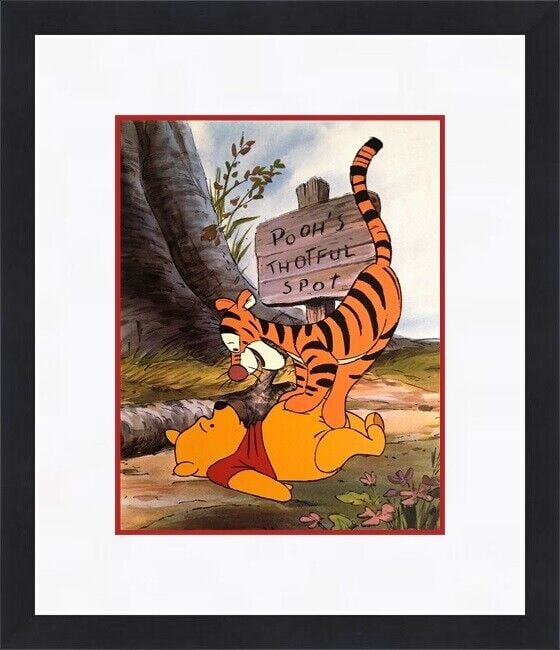 Walt Disney Print Winnie the Pooh Custom Gallery Framed: Walt Disney Print Winnie the Pooh Custom Gallery Framed Features: Framed Matted Personalize: No Item Width: 15 in Item Length: 15 in Item Height: 18 in Quantity Type: Single-Piece Work Subject: Cartoo