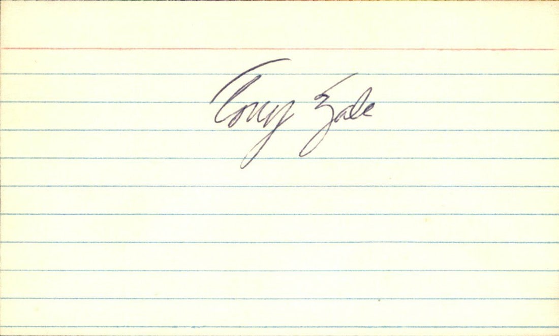 Tony Zale World Middleweight Boxer d.1997 Signed/Auto 3x5 Index Card 162719: Tony Zale World Middleweight Boxer d.1997 Signed/Auto 3x5 Index Card 162719 Sport: Boxing Product: Index Card Original/Reprint: Original Autograph Authentication: Seller Pre-Owned While the lot images