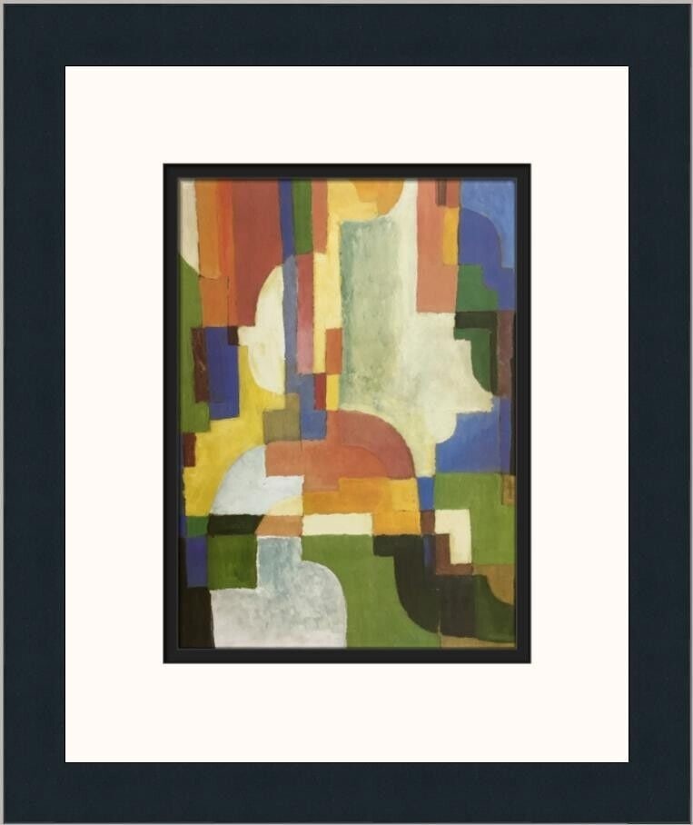 August Macke Coloured Forms I Custom Framed Print: August Macke Coloured Forms I Custom Framed Print Unit Of Sale: Single-Piece Work Artist: August Macke Size: Medium Item Length: 12 in Region Of Origin: united states Framing: Matted & Framed Personal