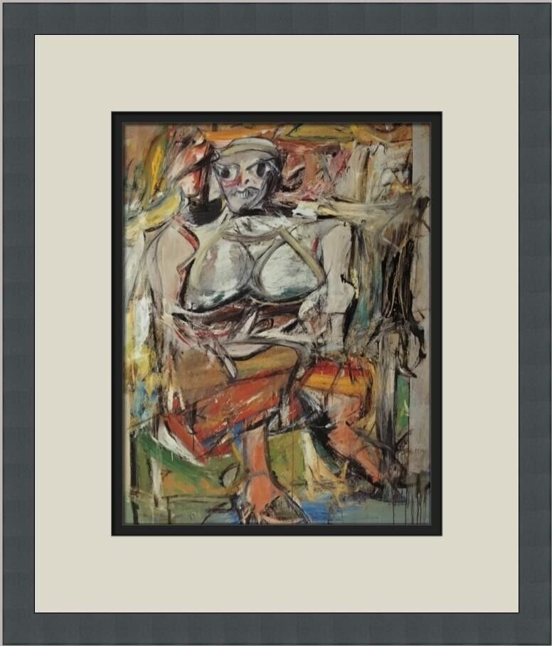 Willem De Kooning Woman I Custom Framed Print: Willem De Kooning Woman I Custom Framed Print Unit Of Sale: Single-Piece Work Artist: Willem de Kooning Size: Medium Custom Bundle: No Item Length: 13 in Region Of Origin: united states Framing: Matte