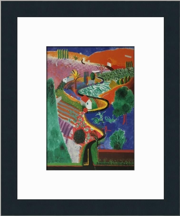 David Hockney Nichols Canyon Custom Framed Print: David Hockney Nichols Canyon Custom Framed Print Artist: David Hockney Unit Of Sale: Single-Piece Work Size: Medium (up to 36in.) Item Length: 12 in Region Of Origin: United States Framing: Matted & F