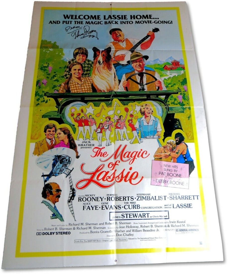 Mickey Rooney Signed Autographed Movie Poster Magic of Lassie BAS: Mickey Rooney Signed Autographed Movie Poster Magic of Lassie BAS Industry: Movies Object Type: Poster Original/Reproduction: Original Signed By: Mickey Rooney Autograph Authentication: Beckett Authen