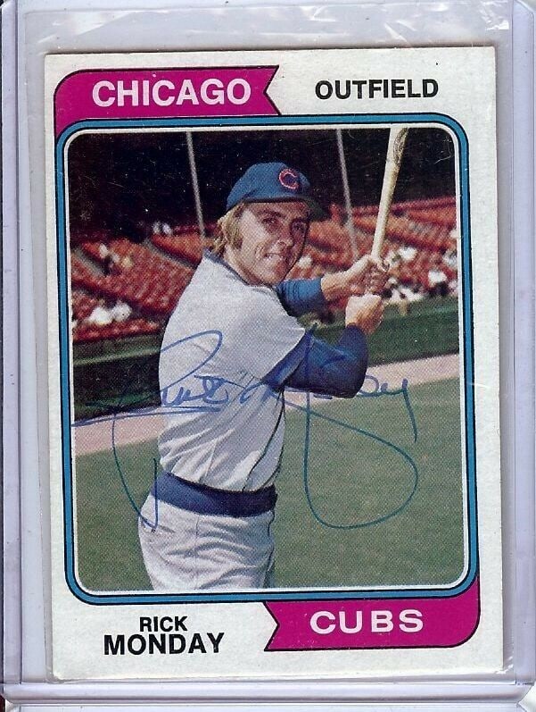 Rick Monday 1974 Topps Hand Signed Autograph Dodgers JSA KK56466: Rick Monday 1974 Topps Hand Signed Autograph Dodgers JSA KK56466 Sport: Baseball Player/Athlete: Rick Monday Manufacturer: Topps League: MLB Team: Los Angeles Dodgers Card Number: 295 Year Manufacture