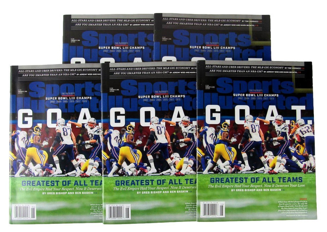 Tom Brady Patriots Sports Illustrated 2/11/19 6th Super Bowl Win NO LABEL 161029: Tom Brady Patriots Sports Illustrated 2/11/19 6th Super Bowl Win NO LABEL 161029 Sport: Football Product: Magazine Original/Reprint: Original Team: New England Patriots League: NFL Pre-Owned While the
