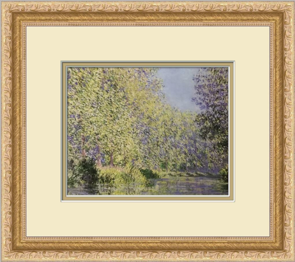 Claude Monet A Bend in the Epte River near Giverny Newly Custom Framed Print: Claude Monet A Bend in the Epte River near Giverny Newly Custom Framed Print Features: Framed Matted Region Of Origin: usa Item Width: 14 in Title: a Bend in the Epte River near Giverny Production Tec