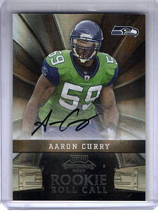 Aaron Curry 2009 Playoff Contenders Rookie Roll Call Auto Autograph #9: Aaron Curry 2009 Playoff Contenders Rookie Roll Call Auto Autograph #9 Sport: Football Manufacturer: Playoff Contenders League: NFL Team: New York Yankees Card Number: 9 Year Manufactured: 2009 Graded