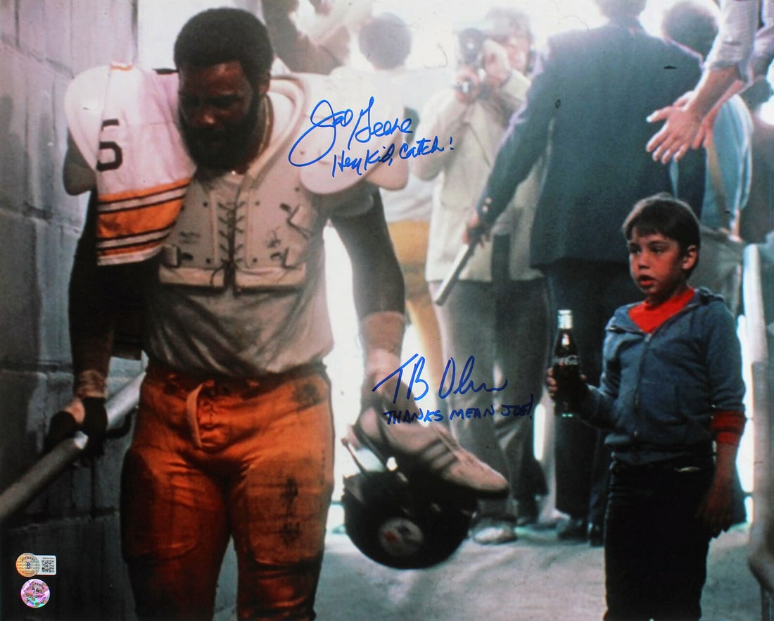 Joe Greene & Tommy Okon Hey Kid Catch Signed 16x20 Photo BAS Witness: Joe Greene & Tommy Okon Hey Kid Catch Signed 16x20 Photo BAS Witness Sport: Football Product: Photo Original/Reprint: Original Player: Joe Greene & Tommy Okon Autograph Authentication: Beckett Product