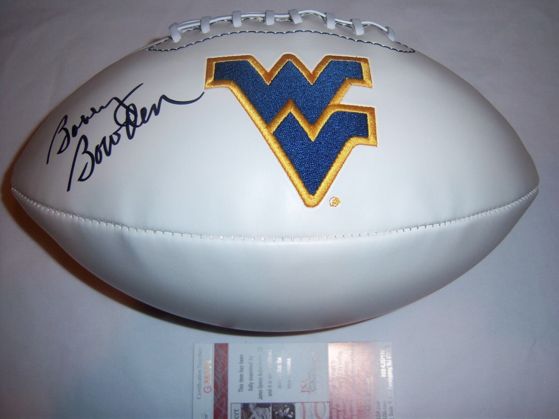 BOBBY BOWDEN WEST VIRGINIA MOUNTANEERS JSA/COA SIGNED FOOTBALL: BOBBY BOWDEN WEST VIRGINIA MOUNTANEERS JSA/COA SIGNED FOOTBALL Product: Ball Autograph Type: Collectible Autographs Sport: Football-NFL Original/Reprint: Original Pre-Owned While the lot images are re