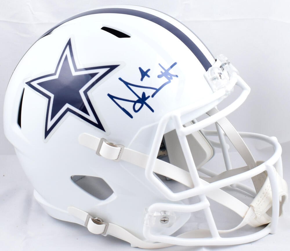 Dak Prescott Signed Cowboys F/S ALT 2022 Speed Helmet-Beckett W Hologram *Blue: Dak Prescott Signed Cowboys F/S ALT 2022 Speed Helmet-Beckett W Hologram *Blue Sport: Football Product: Helmet Original/Reprint: Original Player: Dak Prescott Team: Dallas Cowboys Autograph Authentica