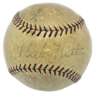 Yankees Babe Ruth & Lou Gehrig Signed OAL 1932-33 Harridge Baseball JSA #Z07309: Yankees Babe Ruth & Lou Gehrig Signed OAL 1932-33 Harridge Baseball JSA #Z07309 Sport: Baseball-MLB Product: Ball Original/Reprint: Original Player: Babe Ruth Lou Gehrig Autograph Authentication: JSA