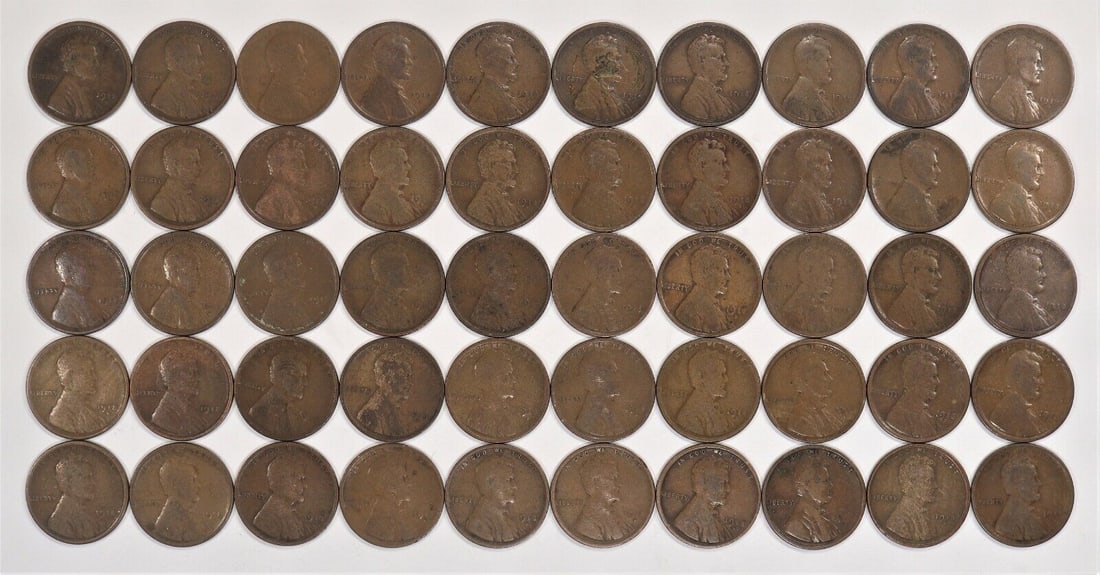1918 D LINCOLN WHEAT CENT PENNY 1C AVERAGE CIRCULATED 2 ROLLS = 100 COINS: 1918 D LINCOLN WHEAT CENT PENNY 1C AVERAGE CIRCULATED 2 ROLLS = 100 COINS Certification: Uncertified Coin: Lincoln Wheat Penny Modified Item: No Mint Location: Denver Denomination: Small Cent Circulat