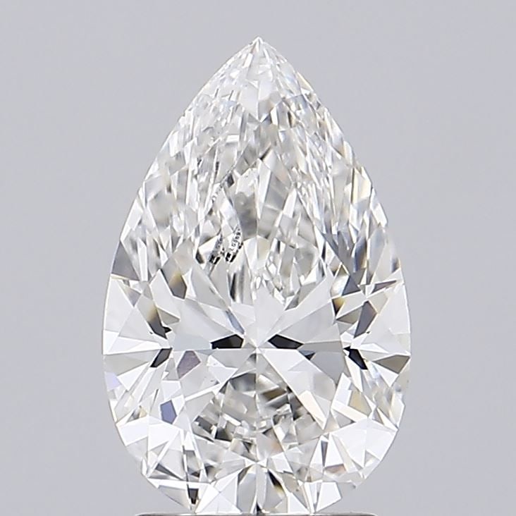 Ideal Loose Diamond - Pear 2.1ct G VVS2: Ideal Loose Diamond - Pear 2.1ct G VVS2 Ideal Cut: Yes Source: This is a real non-mined Diamond that has been grown in a lab Shape: Pear Carats: 2.1 Color: G Clarity: VVS2 Ratio: 1.5864 Polish: EX Cut