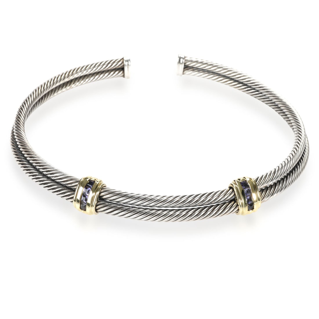 David Yurman Cable Iolite Choker Necklace in 14K Yellow Gold/Sterling Silver: David Yurman Cable Iolite Choker Necklace in 14K Yellow Gold/Sterling Silver Gender: Women's Metal: Yellow Gold/Sterling Silver Color: Gold Base Metal: Yellow Gold/Sterling Silver Collection: Cable Me