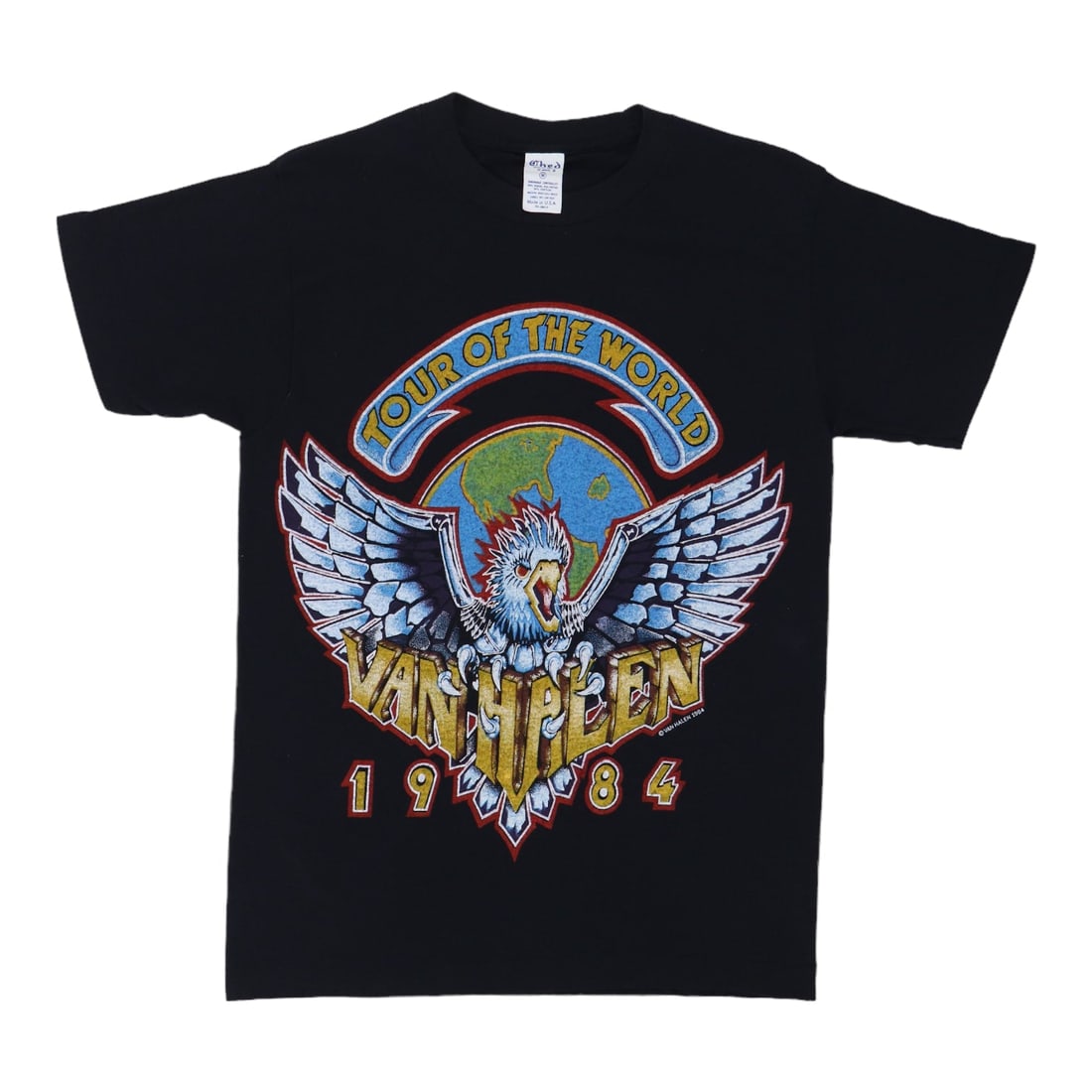 1984 Van Halen Tour Of The World Shirt: 1984 Van Halen Tour Of The World Shirt Original 1984 Van Halen Tour Of The World Shirt. This is a true vintage shirt, not a modern reproduction. Sizes vary so please use measurements for best idea on
