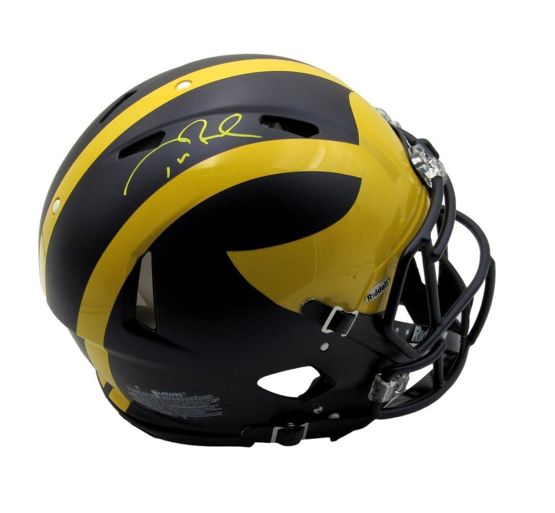 Tom Brady Autographed Speed Full Size Helmet Michigan Fanatics: Tom Brady Autographed Speed Full Size Helmet Michigan Fanatics Sport: Football Product: Helmet Original/Reprint: Original Team: University of Michigan Autograph Authentication: Fanatics Authentic Leag