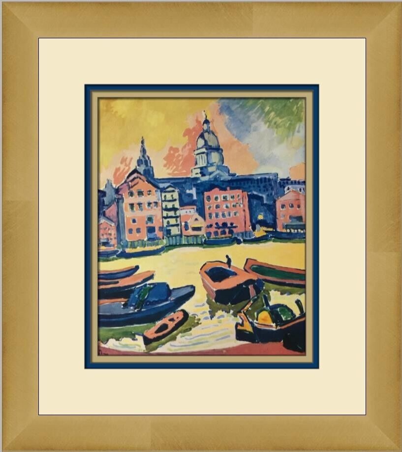 Andre Derain St Pauls Cathedral Custom Framed Print: Andre Derain St Pauls Cathedral Custom Framed Print Unit Of Sale: Single-Piece Work Artist: Andre Derain Size: Medium (up to 36in.) Item Length: 13 in Region Of Origin: United States Framing: Matted &