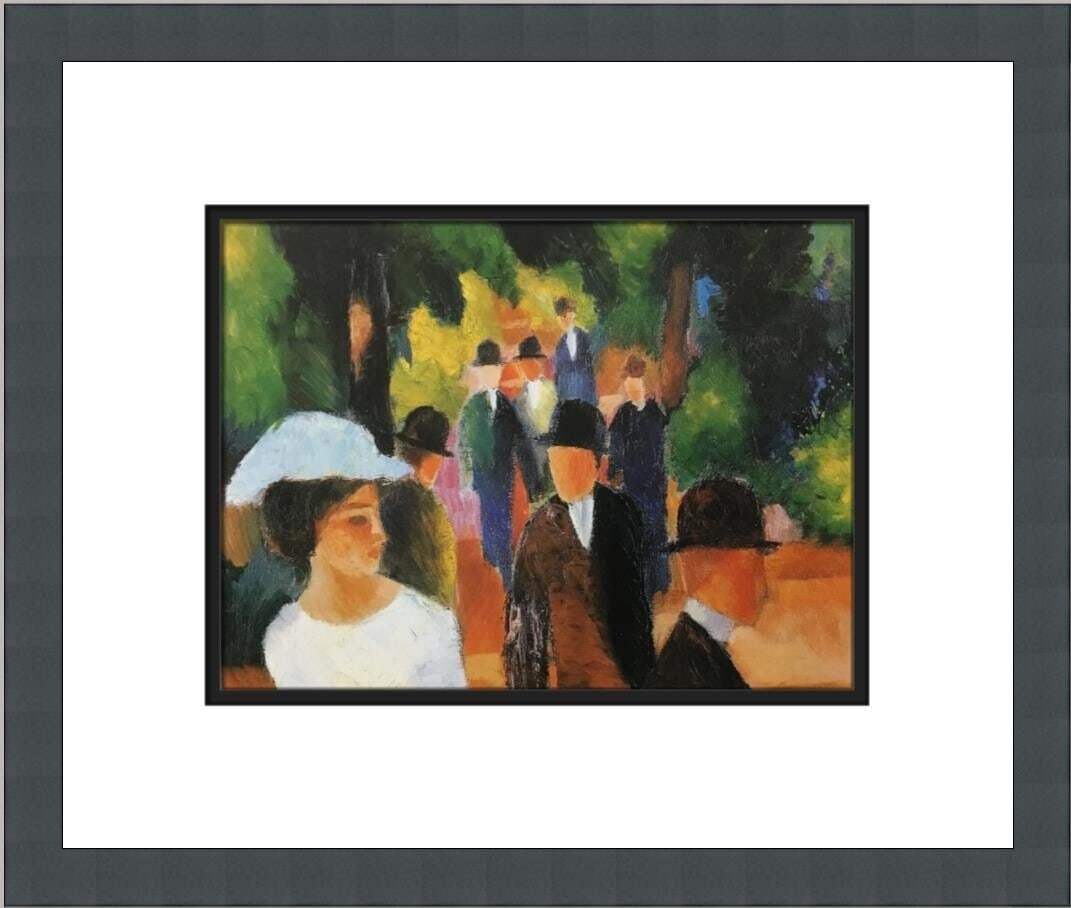 August Macke Promenade Custom Framed Print: August Macke Promenade Custom Framed Print Unit Of Sale: Single Piece Artist: August Macke Size: Medium Custom Bundle: No Item Length: 14 in Region Of Origin: United States Framing: Matted & Framed Pe