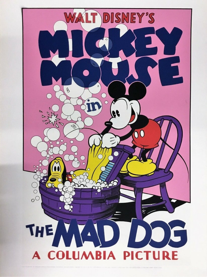 Walt Disney Mickey Mouse Serigraph The Mad Dog: Walt Disney Mickey Mouse Serigraph The Mad Dog Features: Serigraph Region Of Origin: united states Item Width: 22 in Title: Mickey Mouse The Mad Dog Production Technique: Serigraph Item Length: 22 in 