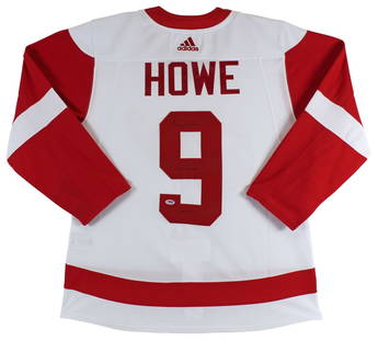 Red Wings Gordie Howe "Mr. Hockey HOF" Signed White Adidas Jersey PSA #S32430: Red Wings Gordie Howe "Mr. Hockey HOF" Signed White Adidas Jersey PSA #S32430 Sport: Hockey-NHL Product: Jersey Original/Reprint: Original Player: Gordie Howe Team: Detroit Red Wings Autograph Authent