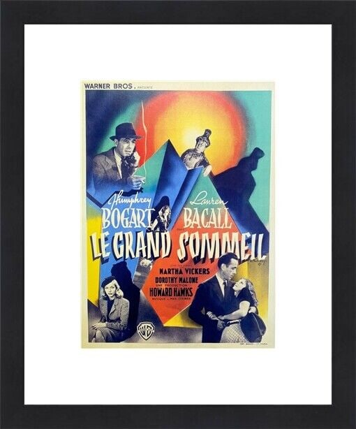 The Big Sleep Mini Movie Poster Newly Custom Framed: The Big Sleep Mini Movie Poster Newly Custom Framed Object Type: Poster Industry: Movies Image Size 8 x 10 Custom Framed Size 14 x 16 Custom Framed in a 1 Black Frame Single White 8 Ply Mat All of Our